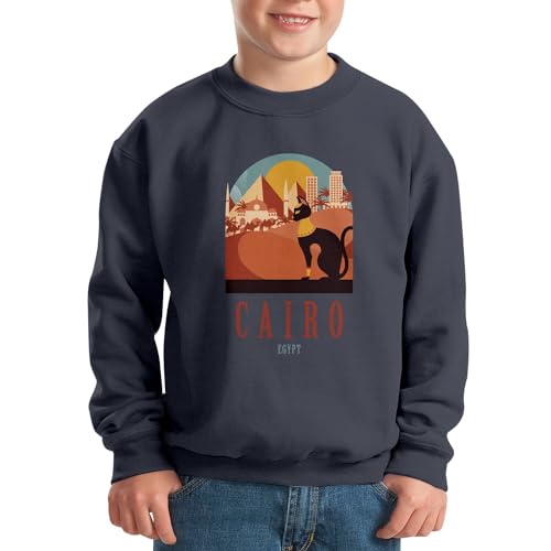Sweat enfant Égypte une idée cadeau originale avec chat et pyramides