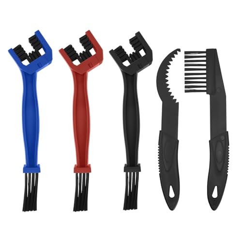 Kit de 5 Piezas para Limpieza de Cadenas de Moto y Bicicleta de Montaña - Cepillo Limpiador de Cadenas, Herramienta de Mantenimiento Eficaz y Duradera