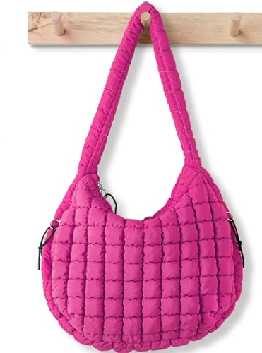 Image of Puffer Tote Bag for Women Large Quilted Crossbody Bag Quilted Carryall Bag Soft Puffy Hobo Handbags Puff Purse Shoulder Bag