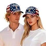 Casquette de Baseball Hommes Réglable Profil Plat Casquettes Anniversaire Sports de Plein Air Chapeau de Soleil Imprimé Patriotique Casquette avec Drapeau Américain 250e Anniversaire des États-Unis
