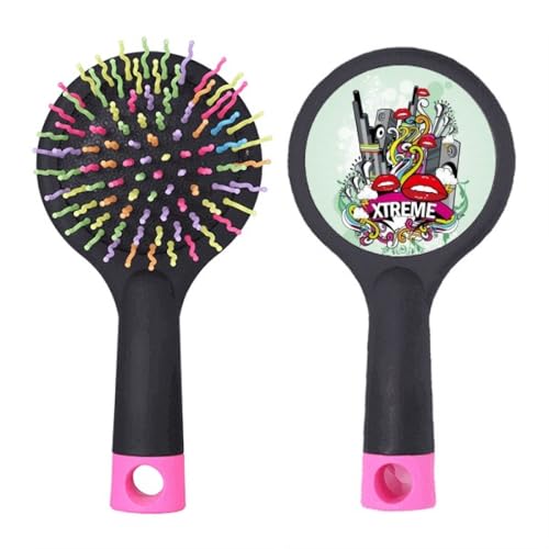 Brosse à cheveux démêlante graffiti anti-casse à base coussin ergonomique