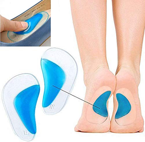 Pedimend stencils gel for flat foot and foot arch support; cushions for relief Plantar fasciitis, fallen arches, metatarsal pads, orthopedic care of Morton's Neuroma, reduce stress and pain
