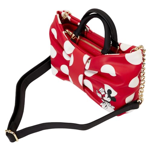 Loungefly Minnie Mouse Rocks the Dots Classic Bow Figural Crossbody Bag Standard3