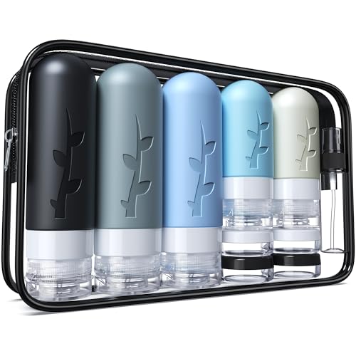 Aeomni 19 pack Travel Bottles for Toiletries, TSA Approved Silicone trave Size Containers for toiletries Set, Refillable &amp; Leakproof Travel Size Bottles
