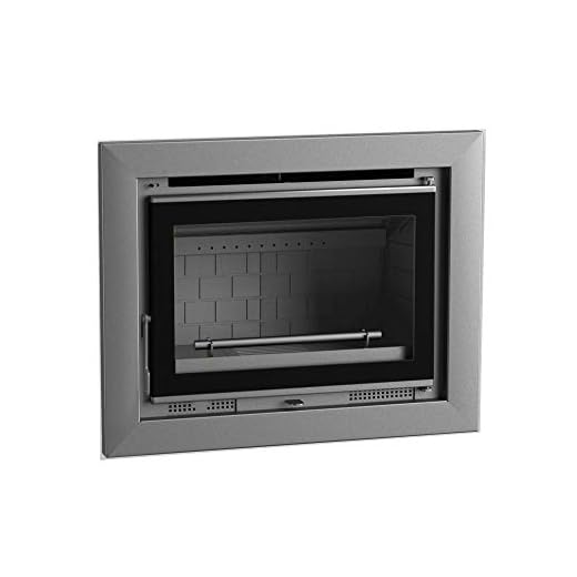 Chimenea Insertable Leña 65 cm. Mod. IT-165 F. Con Turbina, Ineterior de Fundición y Marco 4 caras