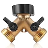 y verteiler 1/2 zoll messing Einfache Installation: Der Verteiler vom Typ Y wird mit einer Kontermutter am Wasserhahn angeschraubt. Schließen Sie dann den Gartenschlauch an die beiden Verteilerauslässe an. Der Eingang und zwei Ausgänge haben ¾ Zoll Gewinde.