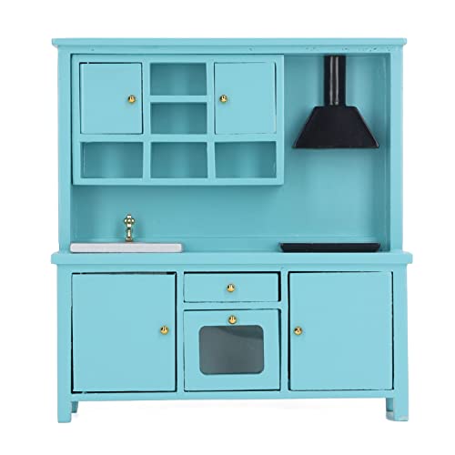 Conjunto de Móveis de Madeira para Casa de Bonecas, Armário de Cozinha para Casa de Bonecas 1:12 Móv