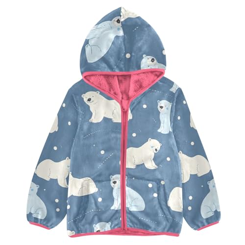 GuoChe Blue Polar Bear_4 Toddler Fleece Jacket