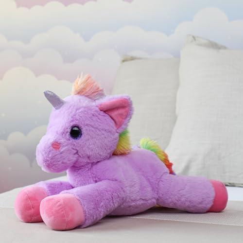 Image of Mirada Floppy Unicorn Soft Toy Purple | Magical Unicorn Plush Gift for Girls & Kids | Cute Animal Soft Toys for Kids, Stuffed Animals, Cuddle Toy, Baby Gift, Plush Toy for Girls & Boys | 45cm