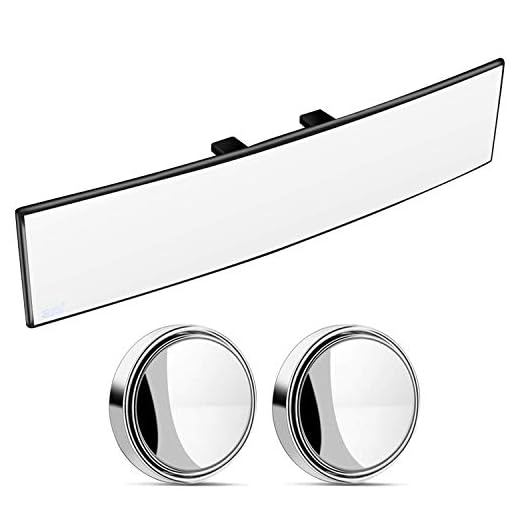 Convex Wide Angle Rear View Mirror, Universal Interior Clip On Rearview Mirror, Wide Rearview Mirror for Car, SUV, Truck (30 cm x 8 cm, 11.8" x 3.15")