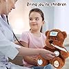 Hopearl Sicky Bear Toy Get Well Soft Stuffed Animal Fever Bear Cute Comforting Companion Gift for Boys Girls Kids Toddlers, Brown, 10'' #5