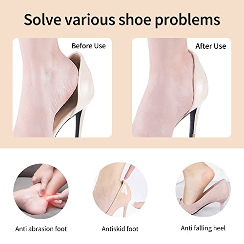 Heel Pads for Shoes, That are Too Big Heel Grips for Womens Shoes(4Pairs), Heel Inserts for Shoes Anti-Slip Heel Grips Liner Cushions Inserts for Women Men Shoe Heel Inserts Prevent Rubbing Blisters4