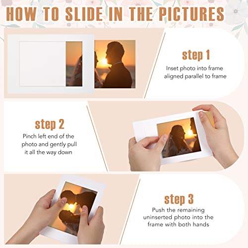 Glenmal 400 Pieces Paper Photo Frames 4 X 6 Inch Bulk Cardboard Picture Frames Picture Frame Paper Holder Crafts Cardboard Frames For Tabletop Wall Decor Classroom Wedding Graduation Display (White) #TOP4