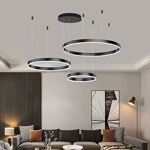 Suspension LED moderne en acrylique brossé réglable par télécommande