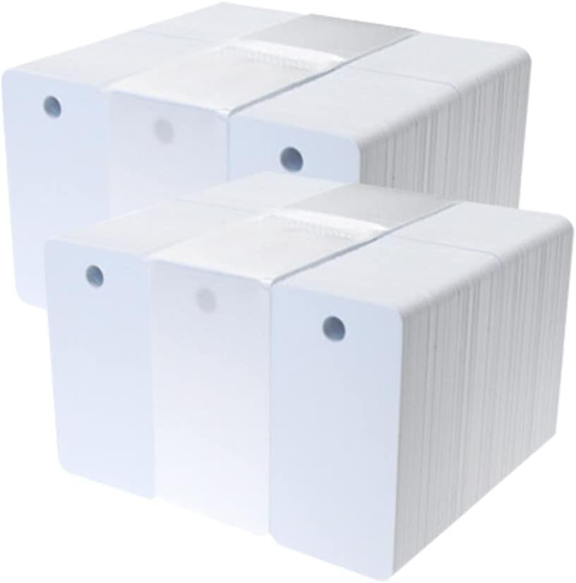 Bodno 500 Pack 3up Key Tags for All ID Card Printer PVC Cards White