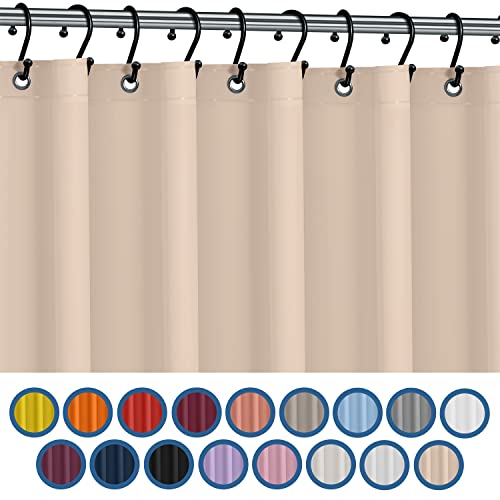 Premium Shower Curtain Liner, 72"W X 70"H - Pvc-Free, 6G Peva Shower Curtain With 12 Rust Proof Grommets And Magnet-Weighted Bottom Hem - Moisture Stain Proof Shower Curtain Liner - Sand #TOP7