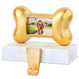 DOYOLLA Dog Photo Stocking Holders for Mantle, Dog Christmas Stocking Hangers Mantel Hooks for Holiday Fireplace Decoration
