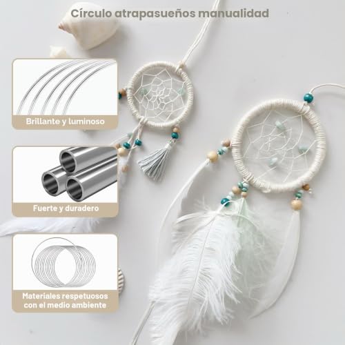 Miniatura 3 de Liuliny 20 Piezas Metal Aros Floral Anillos, Atrapasueños Aros Metal Manualidades, 5 10 15 20 Cm Diámetro, Diámetro Del Alambre 3 Mm Para Técnica Envoltura, Anillo Atrapasueños Floristería