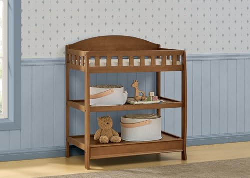 Delta Children Infant Changing Table with Pad, Chestnut