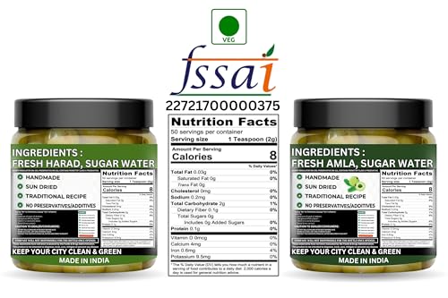 Image of 7HerbMaya Harad & Amla Murabba | Traditional Sweet Dish | Indian Fruit Murabba | Authentic Homemade Taste Pack 2 (2 Kg)