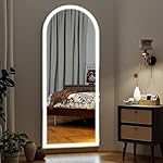 56"x21" LED Mirror Full Length, Arched Floor Body Mirror with Dimmable Lights - 3 Color Modes, Standing Leaning Wall Mounted for Bedroom, Dressing Room - Image 3