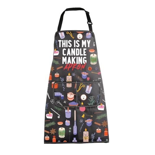 MBMSO Candle Maker Apron Cute Aprons for Candle Lover Gifts This Is My Candle Making Apron Candlemaker Gifts Crafter Apron (Candle Making Apron)