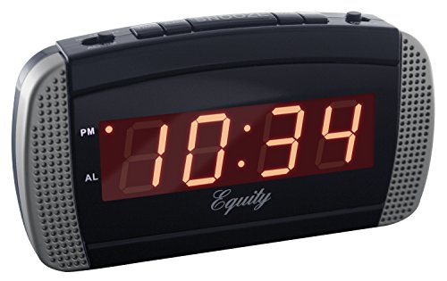 Equity By La Crosse 30240 Super Loud Led Alarm Clock,Black/Silver #TOP1