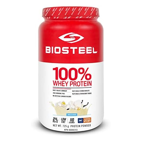 BioSteel Sports 100% Whey Protein Powder Supplement, rBGH Hormone Free & Non-GMO Post Workout Formula, Vanilla, 25 Servings, 25.5 Ounces Cover