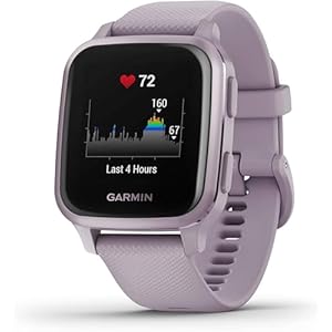 Garmin Venu Sq, GPS Smartwatch with All-day Health Monitoring and Fitness Features, Built-in Sports Apps and More, Square Design Smartwatch with up to 6 days battery life, Metallic Orchid
