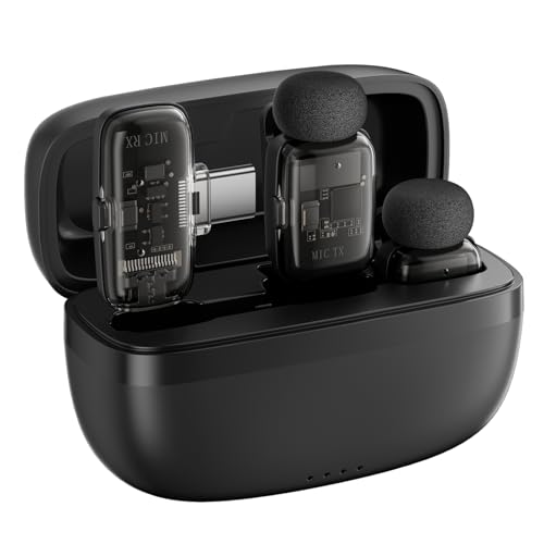 Wireless Lavalier Microphone with Charging Case