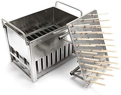 Ethedeal 30PCS Ice Cream Stick Mold, Stainless Steel Pop Popsicle Mold Kitchen Frozen Lolly Mold DIY Ice Cream Maker (30PCS)