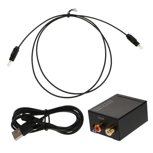 Holibanna 3.5mm to Coaxial Optical Audio Converter Digital to Analog Adapter Compact and Portable for Tvs Sound Systems