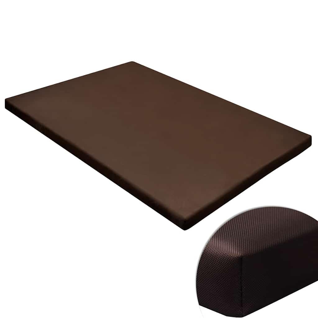 Mangloder - Cuccia per cani, quadrata, marrone, M, 80 x 60 cm, Oxford rivestito in PU, fondo antiscivolo, morbido e lavabile, per gabbia per cani, cuccia per cani e interni