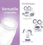Maymom Storage Bottles Compatible with Lansinoh Pumps, Widemouth Version; Replace or Compatible with Laninoh Momma Bottles; 8 ct, 5oz