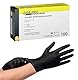 Tiga-Med Nitrilhandschuhe Tiga-Black puderfrei schwarz 100 Stück Größe Small Einmalhandschuhe Nitril Einweg- Handschuhe ohne Latex