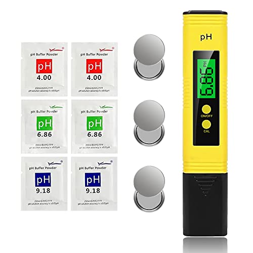 BNGXR Digital de PH Tester, Calidad del Agua Medidor de Prueba con Rango de Medición de pH de 0-14 PH Medidor de Digital Portátil de Alta Precisión para el agua Potable del Hogar, Acuario