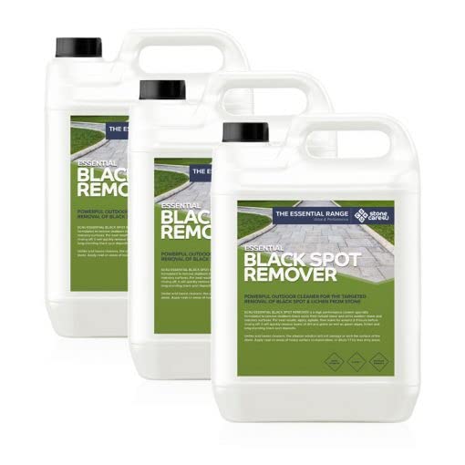 StoneCare4UEssential Black Spot Remover - High-Performance Cleaner quickly removes green algae, lichen and black spot deposits (3 x 5 Litres)