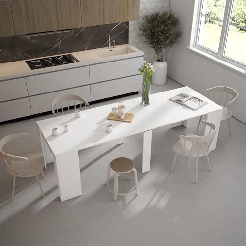 Console extensible 262 cm blanc mat, jusqu’à 12 Skraut Home