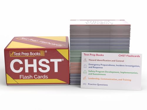 CHST Study Cards: CHST Exam Prep 2026-2027 with Practice Test Questions for the Construction Health and Safety Technician Exam [Full Color Cards]