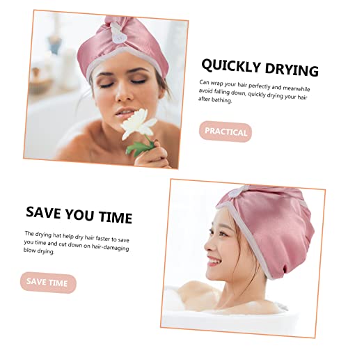 Mipcase Touca De Cabelo Seca De Veludo Cristal Toalha De Cabeça De Chuveiro Toalhas De Cabelo De Mic