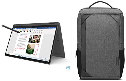 Image of Lenovo IdeaPad Flex 5i 10th Gen Intel Core i3 14 inch FHD IPS 2-in-1 Convertible Laptop (4GB /256GB SSD /Win10 /MSO 2019 /Graphite Grey /1.5Kg) 81X100NCIN 15.6-inch Laptop Urban Backpack B530