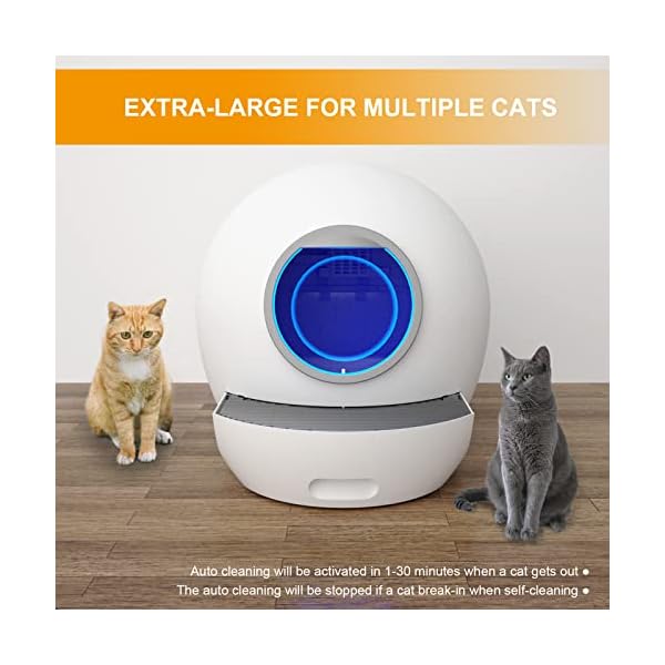 Hillpig SelfCleaning Cat Litter Box Extra Large Automatic Cat Litter Box with APP Control