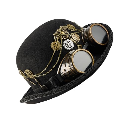 Finis les déguisements incomplets grâce à ce chapeau steampunk victorien tout-en-un à lunettes