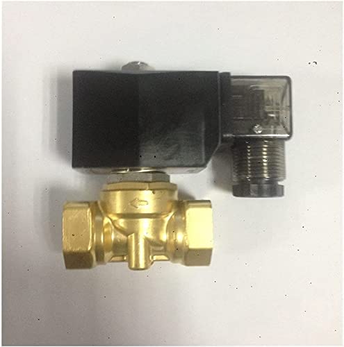 Solenoid Valve 0-1bar 2/2 Way Direct Acting N/C Brass G1/2inch Water Oil Air Solenoid Valve Seal Orifice 10mm Useful(AC 220V)