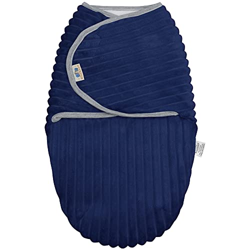 Image of BlueSnail Newborn Baby Swaddle, Easy Wrap Receiving Blanket, Comfortable and Soft (S,0-3 Months, Navy)