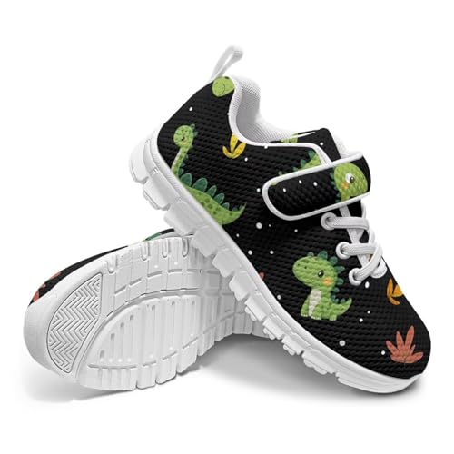 Shoes for Boys Girls Cozy Breathable Anti-Slip Running Sneaker Lightweight Hook and Loops School Athletic Tennis Sneakers for Children/Big Kids/Litter Boys Girls/Toddler2