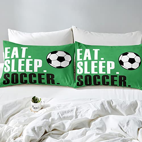 Image of Feelyou Football Bedding Set Twin Size 3Pcs for Boys Girls Women Men