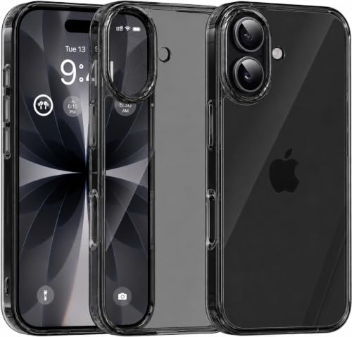 Image of VONZEE Anti Scratch Semi Translucent Cover for iPhone 16 Case, Premium PC + TPU Phone Cases Drop Proof, Slim Anti Yellowing Never Yellowing Shockproof