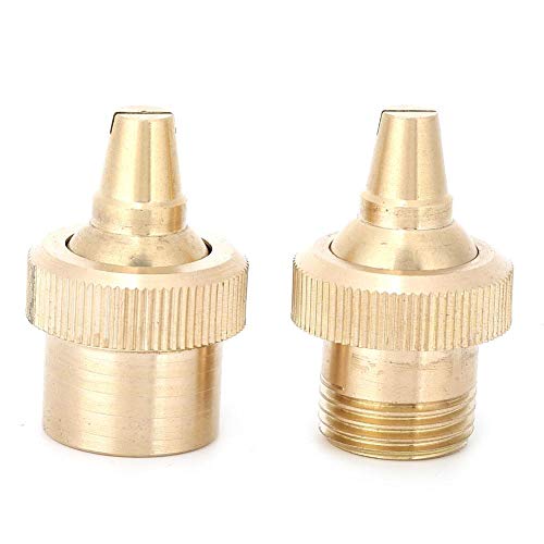 Atyhao 2Pcs G1/2 DN15 Copper Water Spray Nozzle Garden Irrigation Nozzle Watering Accessories Equipment Nozzles
