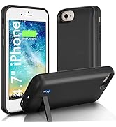 SlaBao Battery Case for iPhone 7/8/6s/6/SE 2020, 6000mAh Phone Charging Case with Kickstand, Exte...